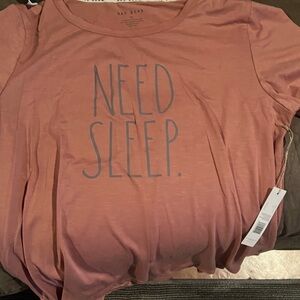 Rae Dunn Coral 'Need Sleep' Tee